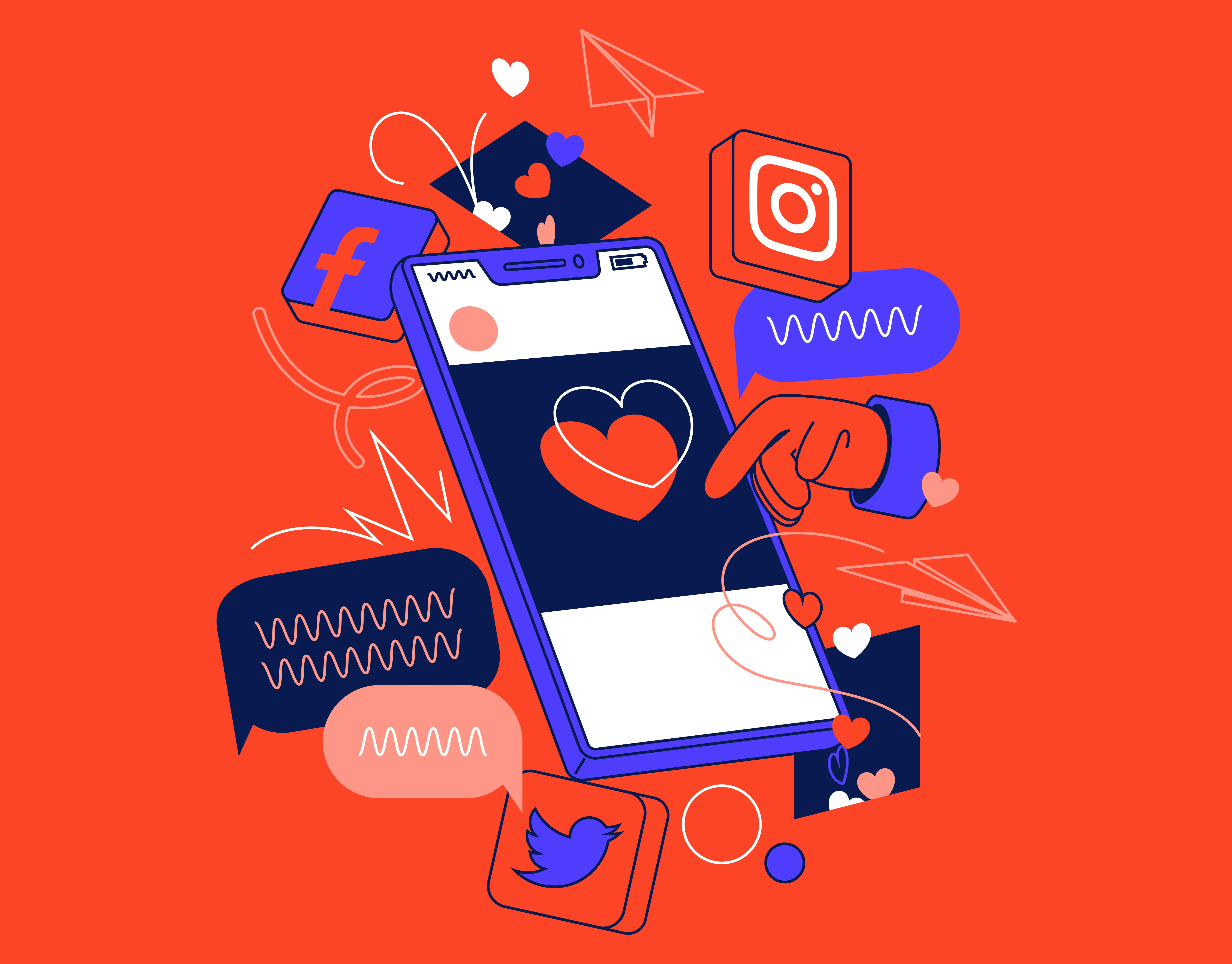 Social media design and content planning detail